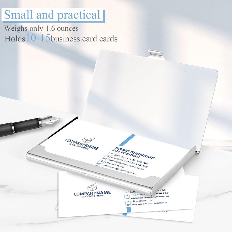 Xavier Business Card Holder，Color Printing Men's and Women's Business Card Case，Ultra-thin Metal Business Card Organizer，Carry-on Pocket Wallet Business Card Holder - Image 3